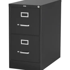 File Cabinets*Hirsh 25" Deep Vertical File Cabinet, Letter, 2-Drawer, Black
