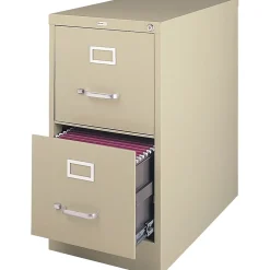 File Cabinets*Hirsh 25" Deep Vertical File Cabinet, Letter, 2-Drawer, Black