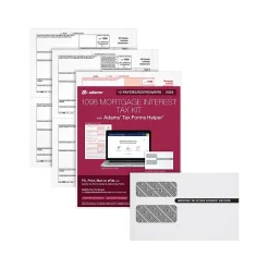Tax Forms*Adams 2024 1098 Mortgage Interest Statement Tax Form with Envelope, 3-Part, 2-Up, Copy A, B, C, 12/Pack (STAX1098-24)