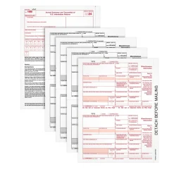 Tax Forms*Adams 2024 1099-MISC 4-Part Laser/Inkject Tax Forms and software, 50/pack (6103Q)