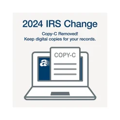 Tax Forms*Adams 2024 1099-MISC Tax Form, 4-Part, 2-Up, Copy A, 1, B, 2, 24/Pack (STAX524MISC-24)
