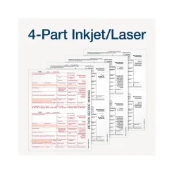 Tax Forms*Adams 2024 1099-MISC Tax Form with e-files and Access to Tax Forms Helper, 4-Part, 2-Up, Copy A, 1, B, 2, 24/Pack