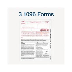 Tax Forms*Adams 2024 1099-NEC Tax Form with e-files and Access to Tax Forms Helper, 4-Part, 3-Up, Copy A, 1, B, 2, 24/Pack