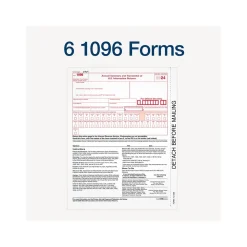 Tax Forms*Adams 2024 1099-NEC Tax Form with 10 e-files, 4-Part, 3-Up, Copy A, 1, B, 2, 50/Pack (STAX550NEC-24)