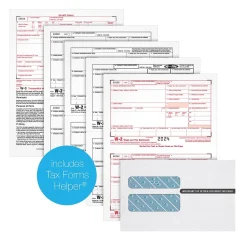 Tax Forms*Adams 2024 W-2 4-Part Laser/Inkject Tax Forms with Envelopes and software, 50/pack (LW2425Q)