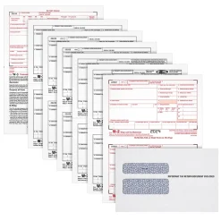 Tax Forms*Adams 2024 W-2 6-Part Laser/Inkjet Tax Forms with Envelopes and software, 100/pack (LW26KIT-S)