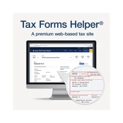 Tax Forms*Adams 2024 W-2 Tax Form with W-3 Forms and Access to Tax Forms Helper, 6-Part, 2-Up, Copy A, 1, B, C, 2, D, 50/Pack