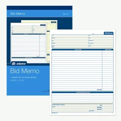 Business Forms*Adams 1-Part Carbon Work Orders, 8.38