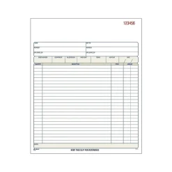 Business Forms*Adams 3-Part Carbonless Sales Orders, 10.69"L x 8.38"W, 50 Sets/Book (TC8100)