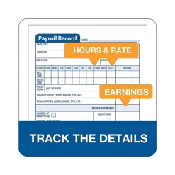 Hr Forms*Adams 2-Part Employee Payroll Record Book, Each (ABF D4743)
