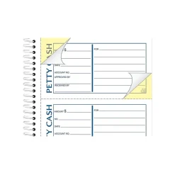 Accounting & Record Journals*Adams 2-Part Petty Cash Carbonless Receipts Book, 2.75" x 5", 200 Forms/Book (ABF SC1156)