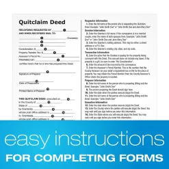 Business Forms*Adams Quitclaim Deed, Form and Instructions, 8.5