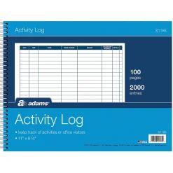 Accounting & Record Journals*Adams Record Book, 8 Columns, 11" x 8.5", White, 50 Sheets/Book (S1185)