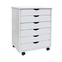 Storage Cabinets*Adeptus 25.43" Wood Drawer Cabinet, Whitewash (76181)