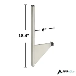 Storage Cabinets*AdirOffice 18.25'' Steel Blueprint Storage Cubicle Wall Rack, Grey (618-GRY)