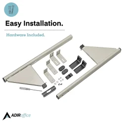 Storage Cabinets*AdirOffice 18.25'' Steel Blueprint Storage Cubicle Wall Rack, Grey (618-GRY)