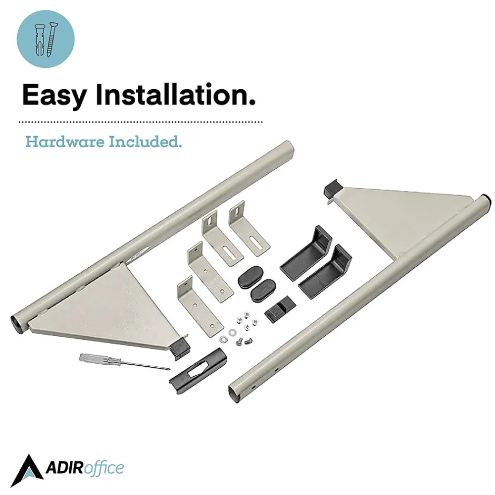 Storage Cabinets*AdirOffice 18.25'' Steel Blueprint Storage Cubicle Wall Rack, Grey (618-GRY)