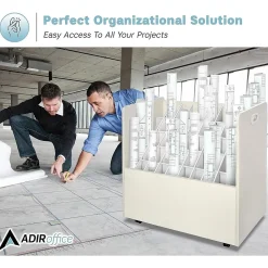 File Cabinets*AdirOffice 50-Slot Mobile Roll File, 28.5