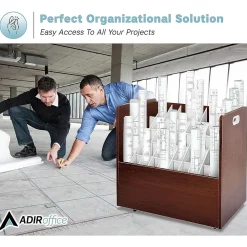 File Cabinets*AdirOffice 50-Slot Mobile Roll File, 28.5