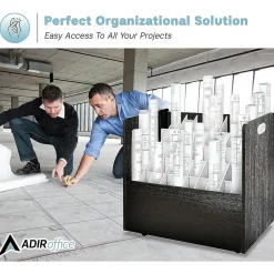 File Cabinets*AdirOffice 50-Slot Mobile Roll File, 28.5