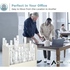 File Cabinets*AdirOffice 50-Slot Mobile Roll File, Lockable, 28.5