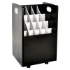 File Cabinets*AdirOffice 20-Slot Mobile Roll File, Lockable, 24.75"H x 15.25"W x 13.25"D, Black (624-BLK-KIT1)