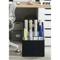 File Cabinets*AdirOffice 20-Slot Roll File, 22.24"H x 15.55"W x 15.55"D, Black (ADI628-WBLK)