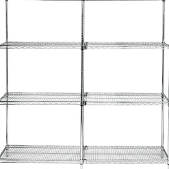 Shelving*Quantum Storage Systems Adjustable Open Wire Shelving Starter Units, 38" x 18" x 74"