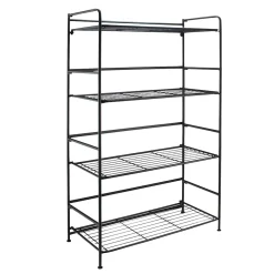 Shelving*Advantus FlipShelf 4-Shelf Metal Unit, 26.5"W, Black (37996/37634)