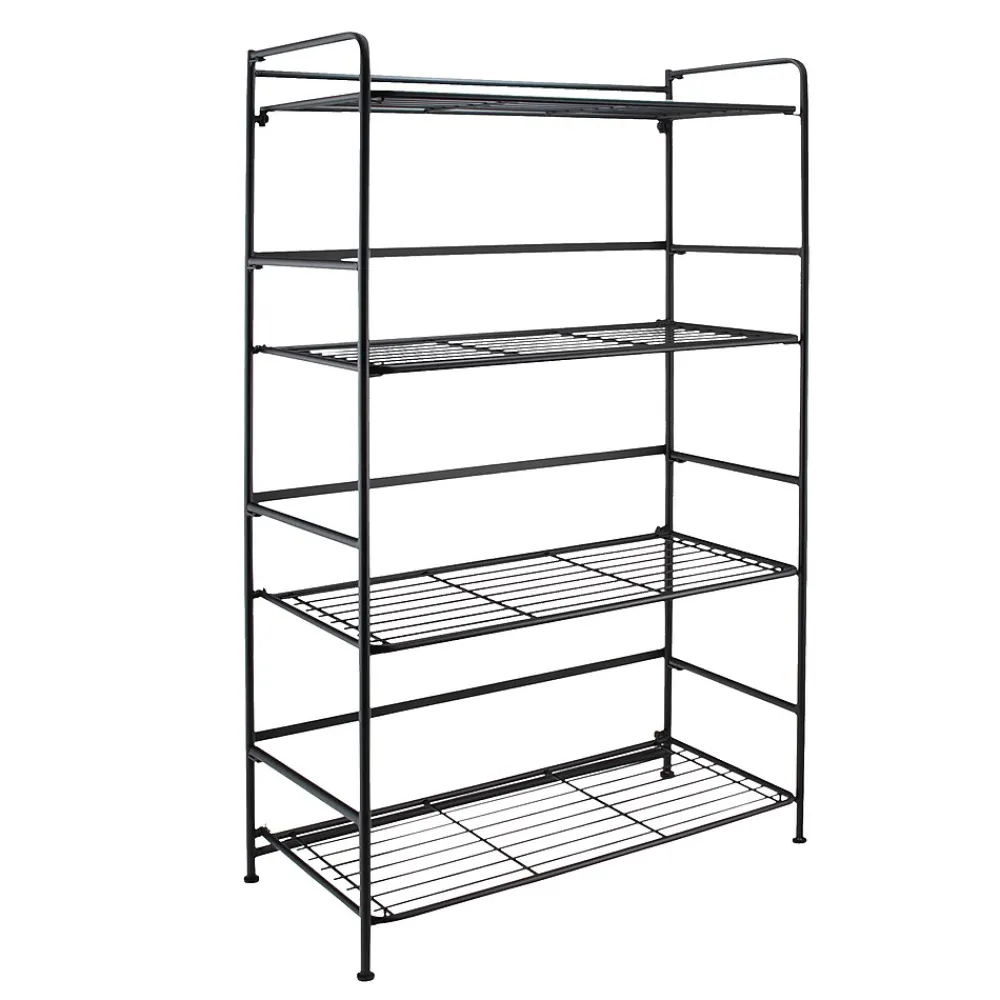 Shelving*Advantus FlipShelf 4-Shelf Metal Unit, 26.5"W, Black (37996/37634)