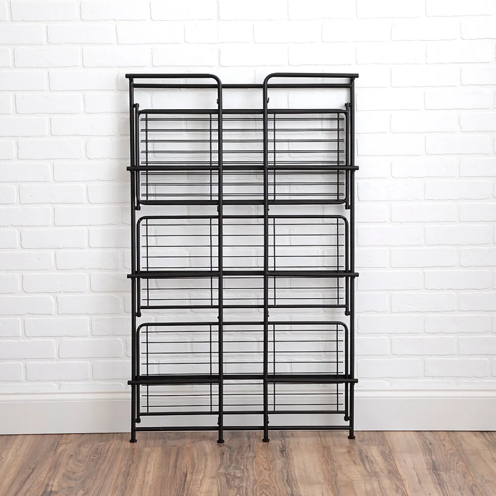 Shelving*Advantus FlipShelf 4-Shelf Metal Unit, 26.5"W, Black (37996/37634)