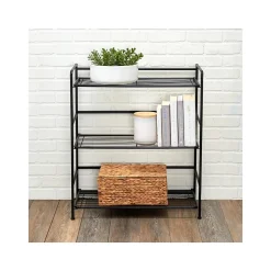Shelving*Advantus FlipShelf 3-Shelf Steel Rack, 30.5
