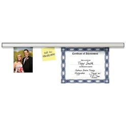 Bulletin*Advantus Grip-a-Strip Display Rail, 9 Inch, Satin, Medium Size, Pack of 2 (AVT1500-2)