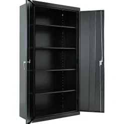 Storage Cabinets*Alera Adjustable Storage Cabinet, Black, 4-Shelf, 36"W x 18"D x 72"H