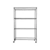 Shelving*Alera Complete 4-Shelf Metal Unit, 48"W, Anthracite Black (ALESW604818BA)