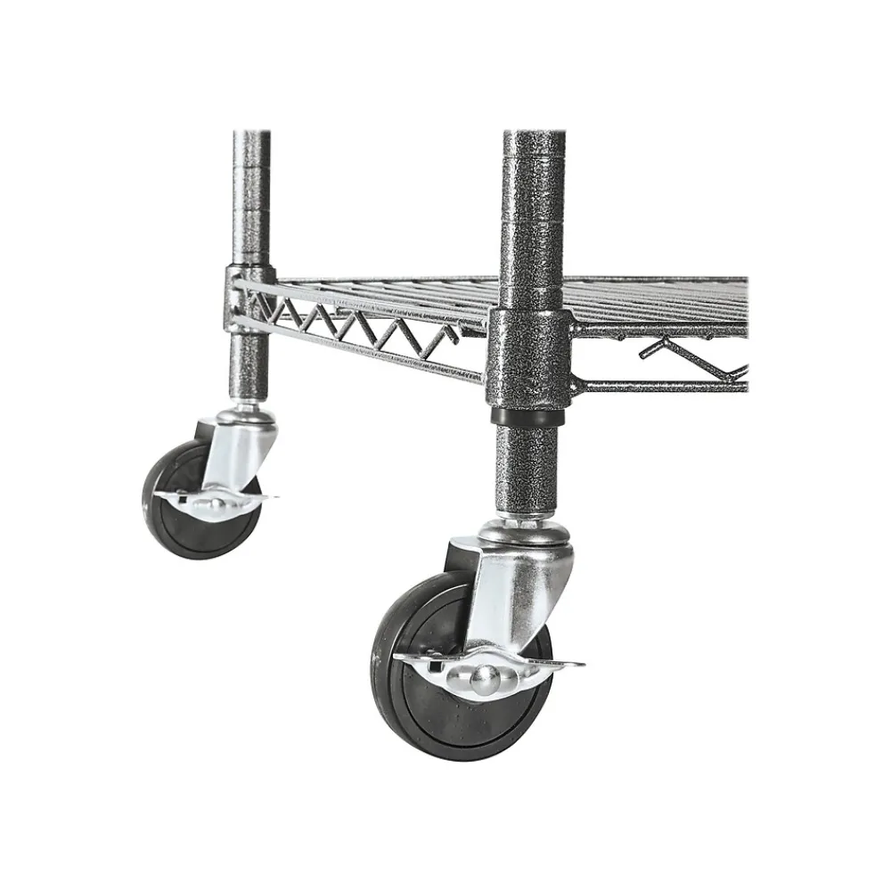 Shelving*Alera Complete 4-Shelf Metal Unit, 48"W, Anthracite Black (ALESW604818BA)