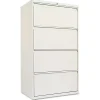 File Cabinets*Alera 4-Drawer Mobile Lateral File Cabinet, Letter/Legal Size, Lockable, 53.25"H x 30"W x 19.25"D, Light Gray (ALELF3054LG)
