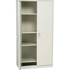 Storage Cabinets*Alera Fixed Shelf Storage Cabinet, Putty, 4-Shelf, 36"W x 18"D x 72"H (ALECM7218PY)