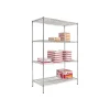 Shelving*Alera Industrial Wire Shelving Starter Set, 48"Wx18"D, Silver (SW504818SR)