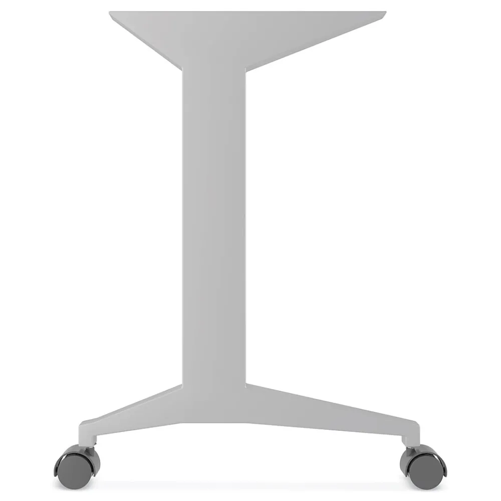 Computer Desks*Alera Modern Teacher Series 60"W Pedestal Desk, White/Silver (MSD6024WH)