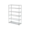 Shelving*Alera 6-Shelf Commercial Wire Shelving Kit, 72"H x 48"W x 18"D, Silver (ALESW664818SR)
