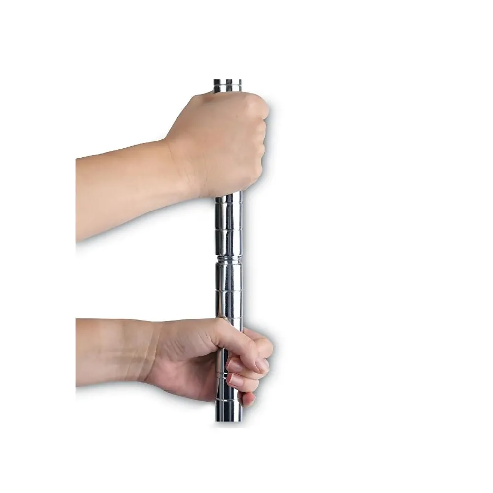 Shelving*Alera 6-Shelf Commercial Wire Shelving Kit, 72"H x 48"W x 18"D, Silver (ALESW664818SR)