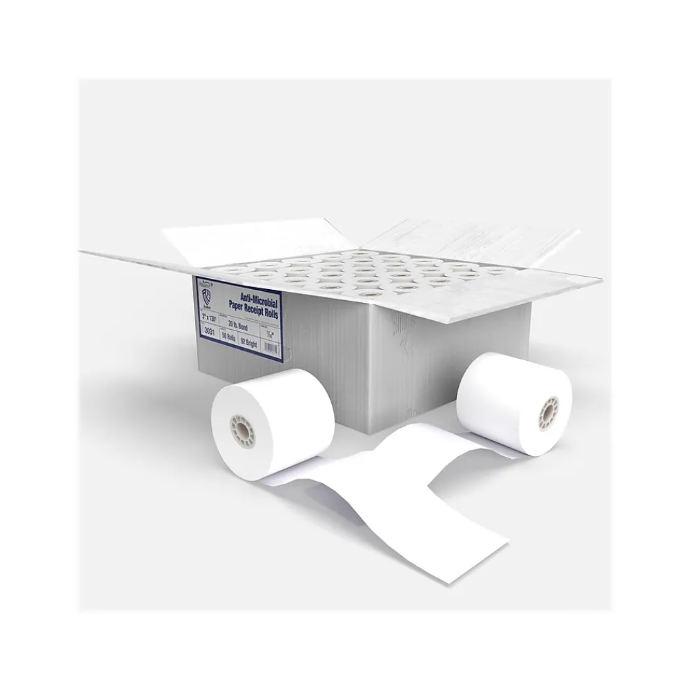 Pos Paper*Alliance Armor Receipt Paper Roll, 3" x 130', 50 Rolls/Carton (3031)