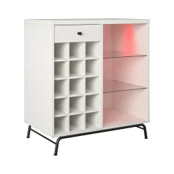 Storage Cabinets*Ameriwood Melbourne 36.5" Bar Cabinet with 3 Shelves, White (3593013COM)