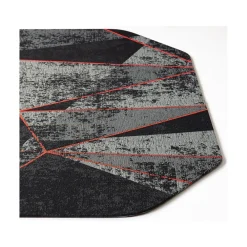 Chair Mats*Anji Mountain Rug'd Cracked Ice Carpet & Hard Floor Chair Mat, 36" x 48", Gray/Red (AMB9103)