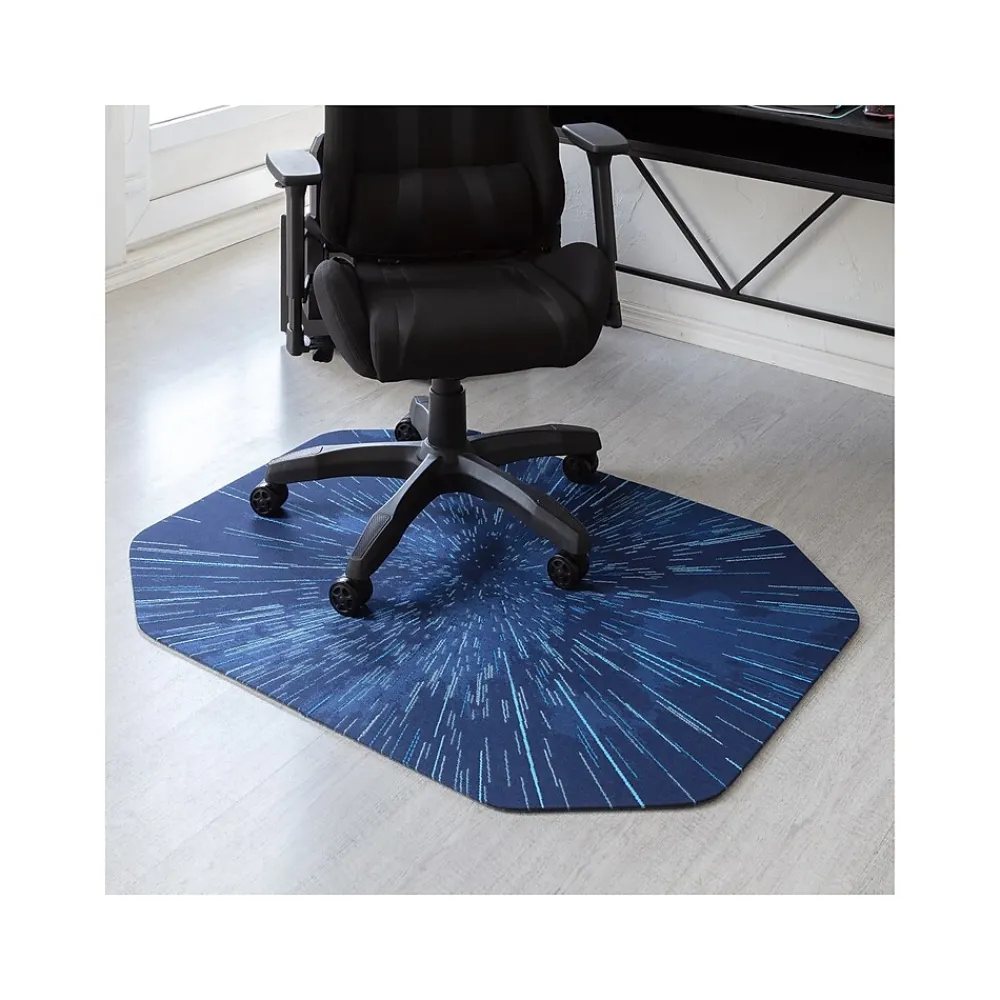 Chair Mats*Anji Mountain Rug'd Galaxy Carpet & Hard Floor Gaming Chair Mat, 36" x 48", Blue (AMB9116)