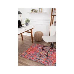 Chair Mats*Anji Mountain Rug'd Merida Carpet & Hard Floor Chair Mat, 36" x 48'', Low-Pile, Multicolored (AMB9001S)