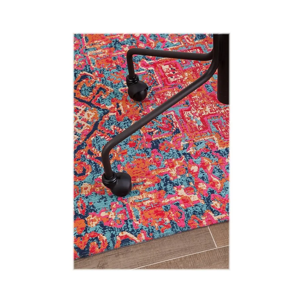 Chair Mats*Anji Mountain Rug'd Merida Carpet & Hard Floor Chair Mat, 36" x 48'', Low-Pile, Multicolored (AMB9001S)