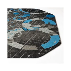 Chair Mats*Anji Mountain Rug'd Refracted Carpet & Hard Floor Chair Mat, 36" x 48", Gray/Blue (AMB9112)