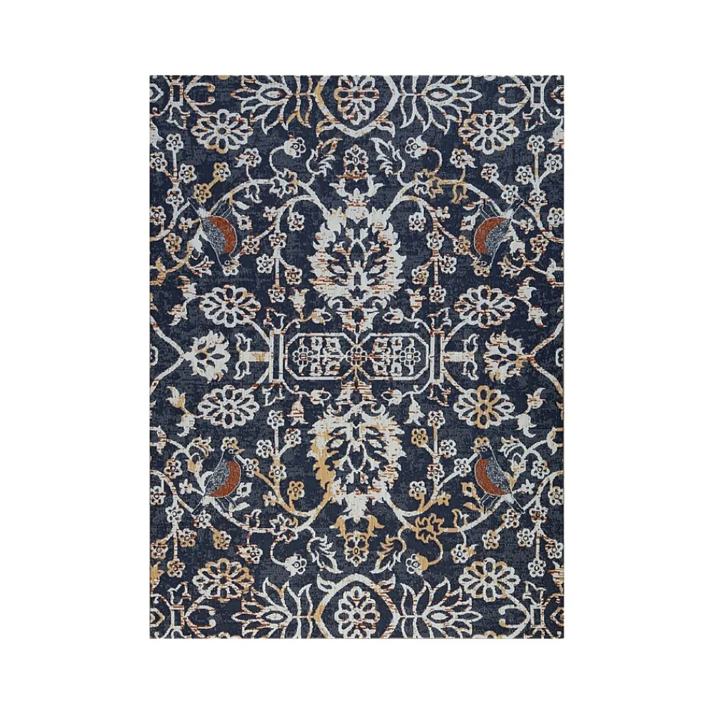 Chair Mats*Anji Mountain Rug'd Robin Carpet & Hard Floor Chair Mat, 36" x 48", Gray/Orange (AMB9018)